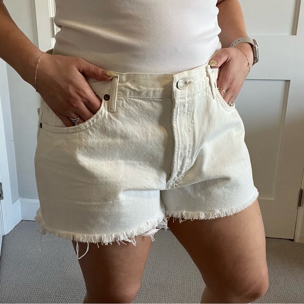Agolde Off-White Parker Short Vintage Cut Off Short NWT Size 32